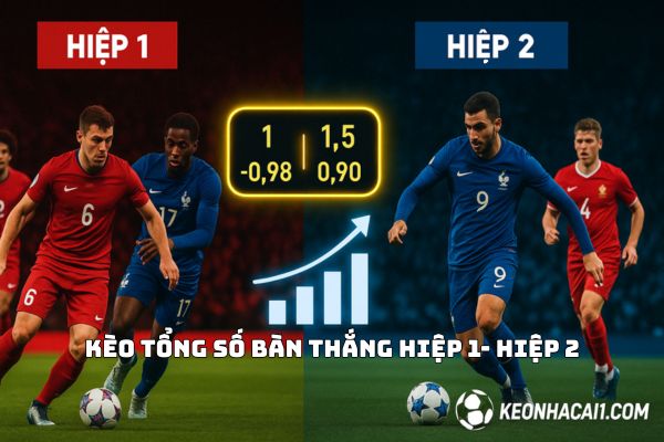 Kèo tổng số bàn thắng hiệp 1 - hiệp 2 ảnh đại diện