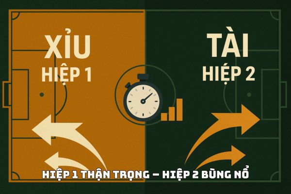 Sự khác nhau của kèo tổng số bàn thắng hiệp 1 - hiệp 2