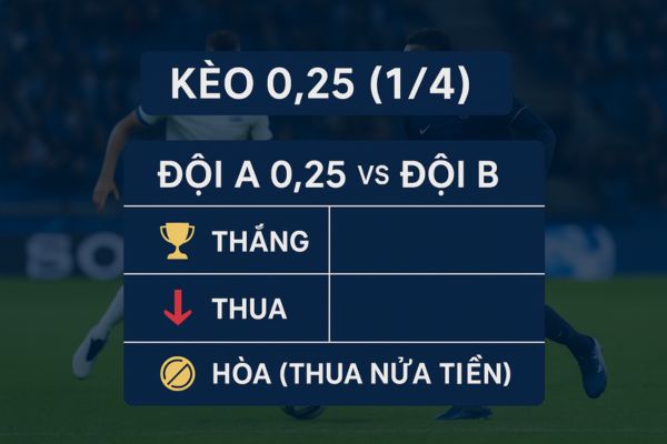 Hướng dẫn đọc kèo 1/4 đơn giản chi tiết