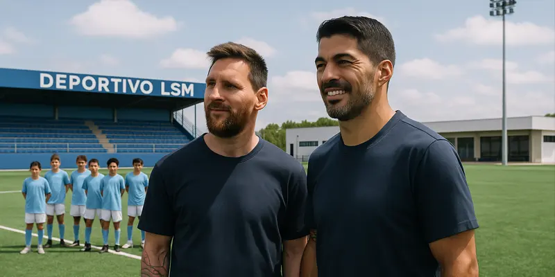 Messi và Suarez tại khu liên hợp Deportivo LSM – nơi hiện thực hóa giấc mơ