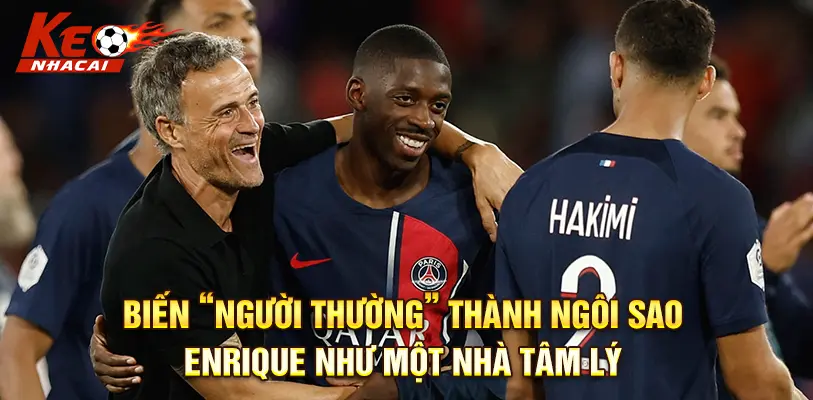 Ousmane Dembele chia vui cùng Doue và Barcola